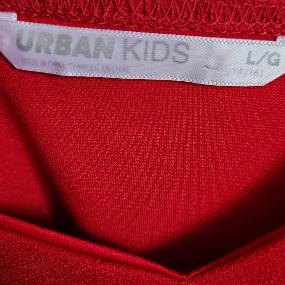 Urban Red Mini Dress with Chain Straps Girls Large - Picture 4 of 5